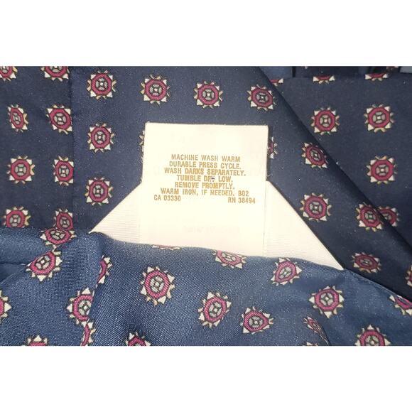 Vintage 60s Ship'n Shore Nautical Blouse Size L Blue Red Bow Collar Retro Mod - Picture 10 of 10